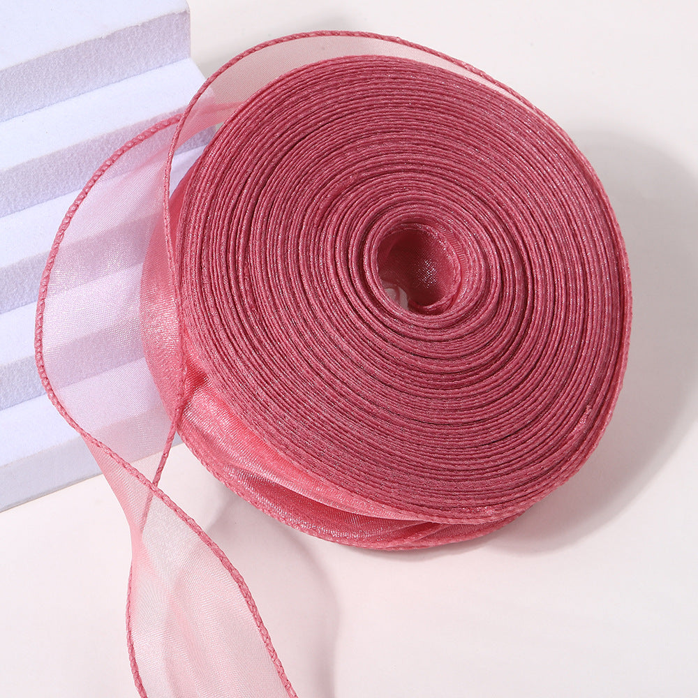 Pure edge fishtail yarn 40 yards flower packaging materials baking packaging decorative bow straps large roll floral materials