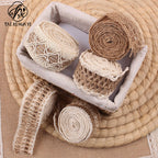 Hemp rope and hemp weaving are hot-selling, hand-woven webbing cotton and linen lace decoration DIY 2 meters a roll, clothing accessories