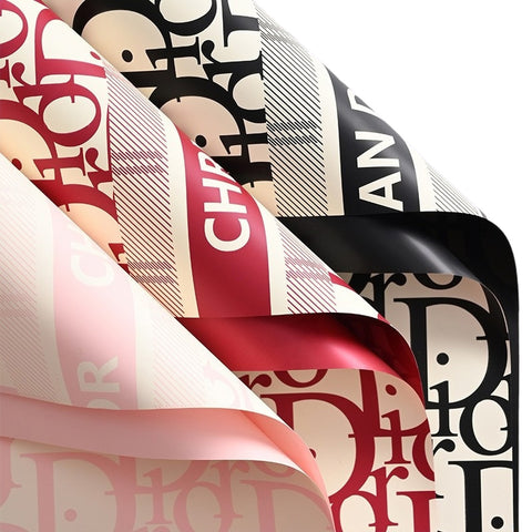 New Hera light luxury paper series flower wrapping paper red bouquet thousand bird grid thickened waterproof bag flower paper material