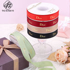 2Cm bronzing threaded ribbon custom logo flower bouquet ribbon cake gift ribbon webbing decoration DIY