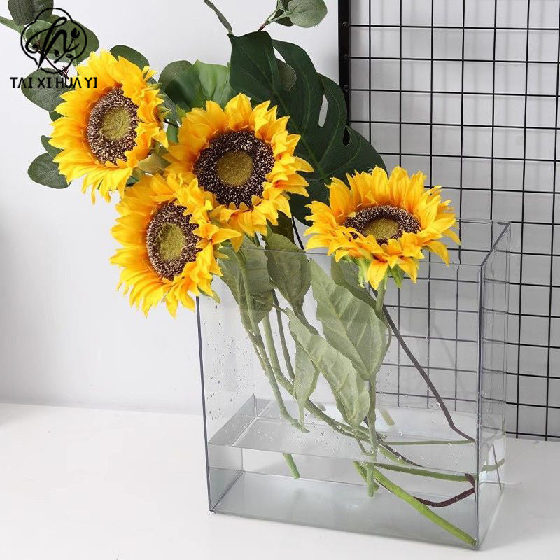 Acrylic ribbon card storage bucket Wall-mounted transparent drop-resistant durable flower storage box Florist floral supplies Main image