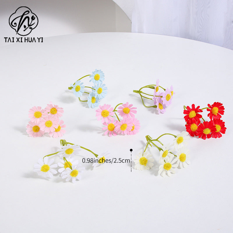 Simulation chamomile small daisy soap flower fresh bouquet packaging decoration fake flower with flower handmade DIY decoration material