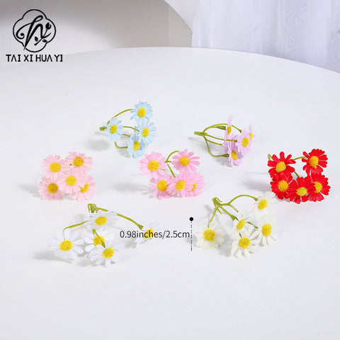 Simulation chamomile small daisy soap flower fresh bouquet packaging decoration fake flower with flower handmade DIY decoration material