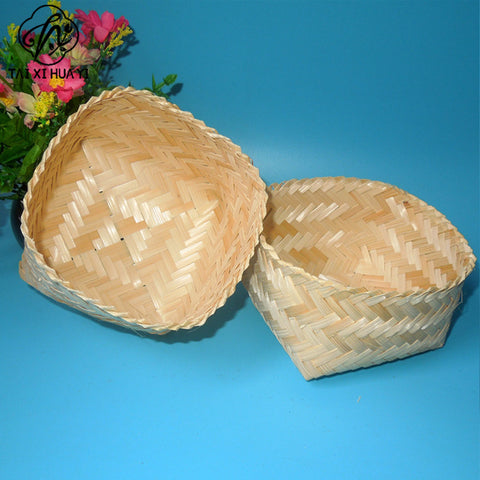 Factory bamboo weaving gift boxes, bamboo boxes, wedding candy boxes, candy baskets, souvenir gift packaging boxes, folk crafts, covered bamboo