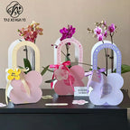 New dopamine flower portable box flower arrangement box green plant potted plant tote bag gift packaging box DIY