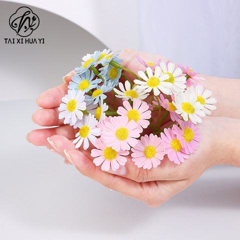 Simulation chamomile small daisy soap flower fresh bouquet packaging decoration fake flower with flower handmade DIY decoration material