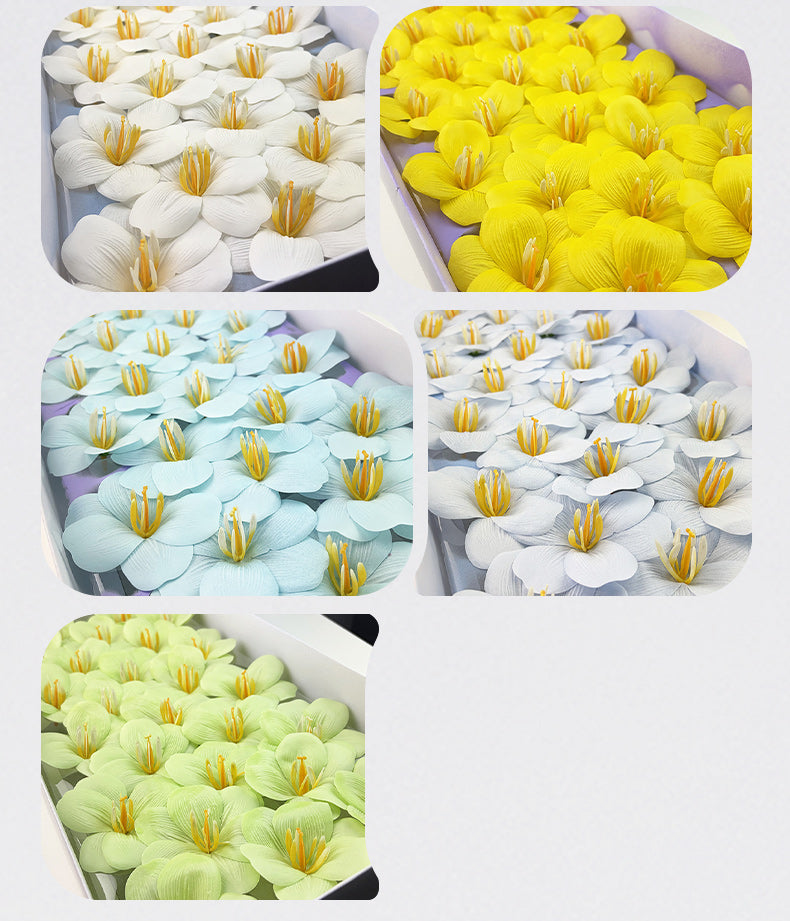 Soap flower tulip new bouquet flower accessories simulated flower gifts open tulip with flower embellishment