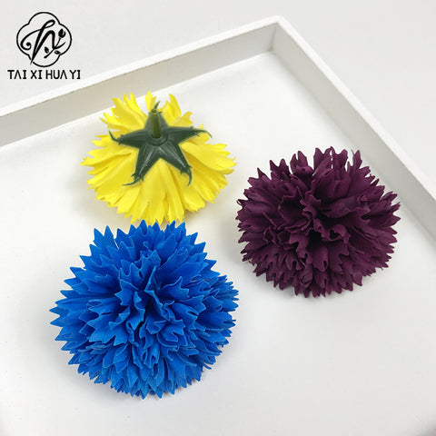 Soap flower head, carnation soap flower, artificial flower head, flower head festival bouquet gift box, DIY materials, flowers