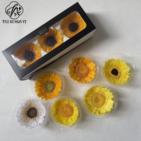 Eternal Sunflower Eternal Flower Sunflower Flower Head Material Keep Flower Sunflower Flower Head Spot Wholesale
