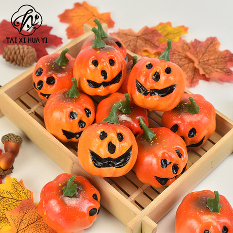 Party Decoration Prop Popular Artificial Small Pumpkin Foam Pendant Halloween Ghost Funny Gift Accessories