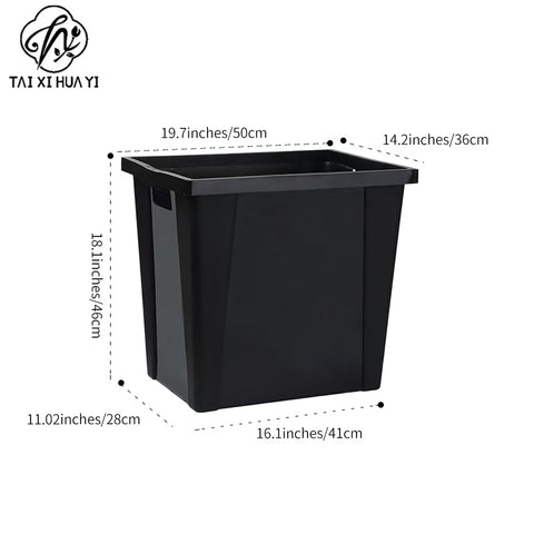 French bucket, plastic drop-resistant flower bucket, large waking flower bucket, liftable black bucket, flower shop ornament wholesale.