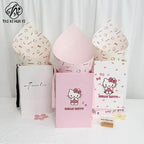 Zhuo Qixi Festival new product hello kitty flower tote bag ice cream bucket special tote bag packing bag