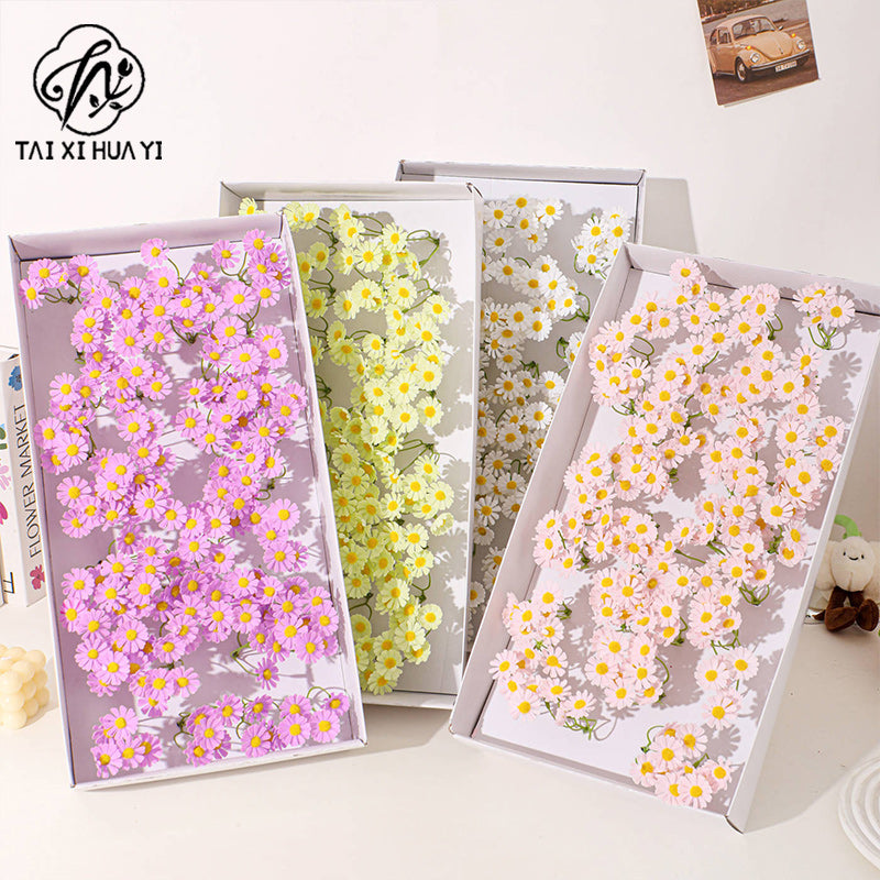 Simulation chamomile small daisy soap flower fresh bouquet packaging decoration fake flower with flower handmade DIY decoration material Main image