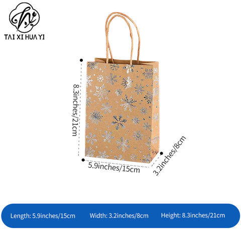 Christmas gift bag cartoon christmas tree souvenir bag holiday party snack packaging bag kraft paper bag