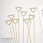 23 long bouquet plastic short insert greeting card card clip flower love insert card clip flower basket insert rod flower shop supplies