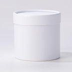 Very Popular Modern Luxury Hug Bucket Small Pure White Pink Recyclable Handmade Vanishing Cardboard Cylinder Flower Box for