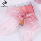 Baking ribbon cake box strap gift decorative ribbon happy birthday flower snow yarn with floral edge dye
