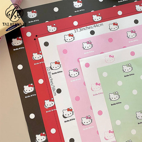 Polka dot Hello Kitty thickened wrapping paper modeling paper 157g kraft paper flower bouquet bag flower paper handmade floral materials