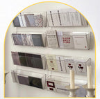 Internet celebrity wall-mounted card storage rack, fully transparent acrylic flower shop bouquet greeting card finishing rack floral materials