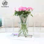 Round acrylic flower bucket household wake flower bucket flower shop special flower transparent bucket manufacturer plastic simple flower device