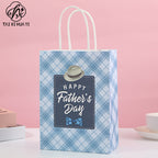 New Father's Day Gift Bag Holiday Tote Bag Packaging Bag Birthday Gift Bag White Cardboard Gift Paper Bag