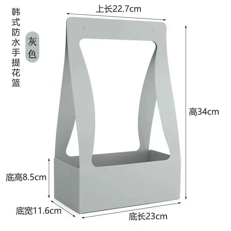 Simple Portable Paper Box Matt Lamination Flower Basket for Wedding Decor Packaging for Flowers and Folders