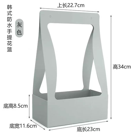 Simple Portable Paper Box Matt Lamination Flower Basket for Wedding Decor Packaging for Flowers and Folders