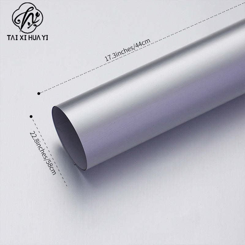 Valentine's Day silver stiff paper, high-end thickened double-sided matte silver modeling paper, silver cardboard bag flower material