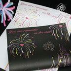 New black fireworks bouquet cardstock new year's eve flower packaging styling paper chrysanthemum diy material floral packaging paper