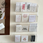 Internet celebrity wall-mounted card storage rack, fully transparent acrylic flower shop bouquet greeting card finishing rack floral materials
