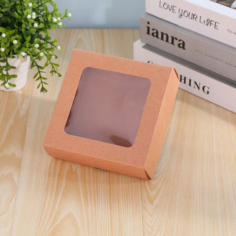 Wholesale Colorful Portable Cake Box with Window Trapezoid Shape for Food Shipping & Gift Packaging