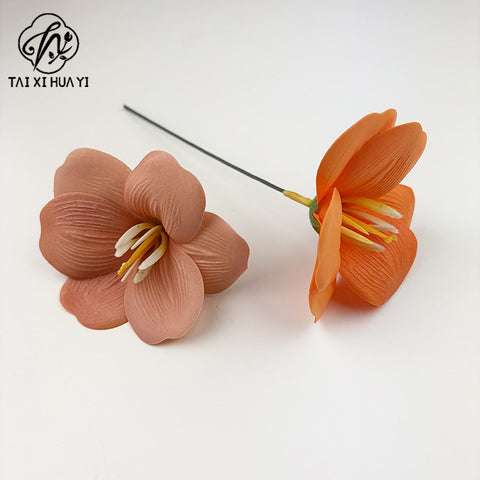 Soap flower tulip new bouquet flower accessories simulated flower gifts open tulip with flower embellishment