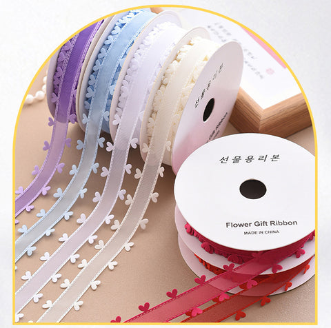 Bilateral love ribbon, hair accessories DIY bow flower gift packaging ribbon cross-border binding belt