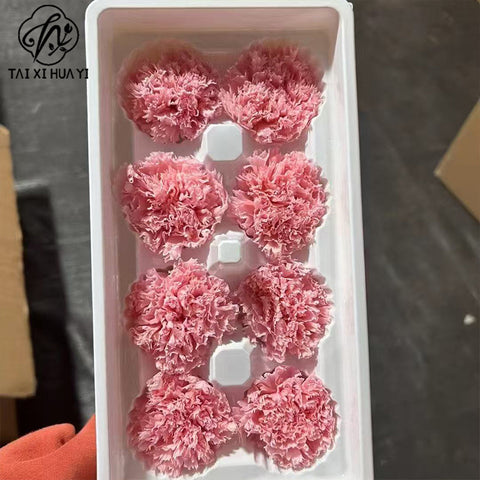 Eternal Flower 4-5cm A Grade Carnation Flower Head DIY Material 8 Packs Yunnan Wholesale Eternal Carnation Flower Head