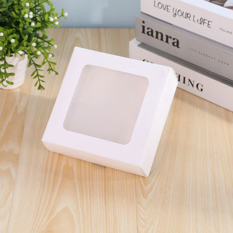 Wholesale Colorful Portable Cake Box with Window Trapezoid Shape for Food Shipping & Gift Packaging