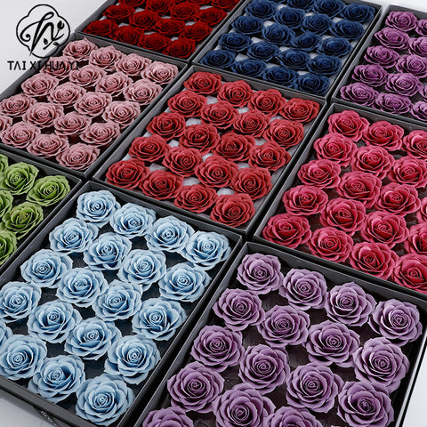 Qixi Festival new soap flower head pride rose aromatherapy immortal flower seven layers soap flower simulation flower wholesale