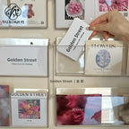 Internet celebrity wall-mounted card storage rack, fully transparent acrylic flower shop bouquet greeting card finishing rack floral materials
