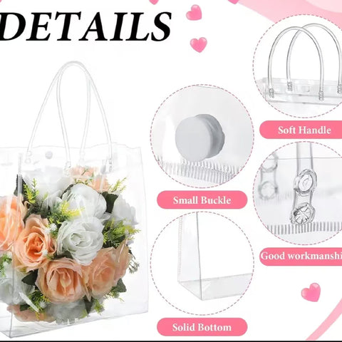 Environmentally Transparent PVC Wedding Gift Box Waterproof Transparent Bridesmaid Gift Bag Paper Box