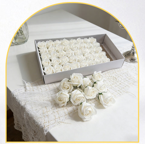 Valentine's Day gift simulated rose gift box with base three-layer soap flower handmade material package soap flower wholesale