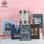 New Father's Day Gift Bag Holiday Tote Bag Packaging Bag Birthday Gift Bag White Cardboard Gift Paper Bag