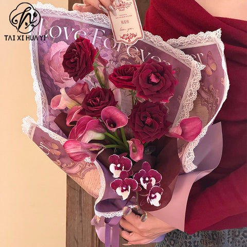 No Late Rose Knight Flower Wrapping Paper Flower Shop Floral DIY Handmade Wrapping Paper Gift Wrapping Paper