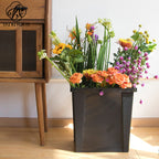 French bucket, plastic drop-resistant flower bucket, large waking flower bucket, liftable black bucket, flower shop ornament wholesale.