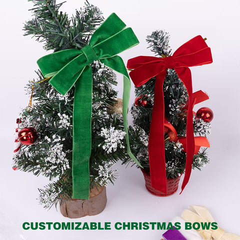 Luxury Velvet Ribbon Wreath with Tied Bows for Gift Packaging Christmas Valentine's Day & Wedding Decorations
