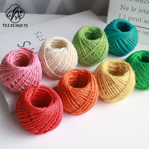 DIY handmade multi-color hemp rope decorative woven hemp rope child color tag rope photo wall, handmade