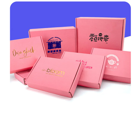 Hot Custom Pink Corrugated Collapsible Shipping & Gift Box Mailer with Matt Lamination Portable Reusable Packaging