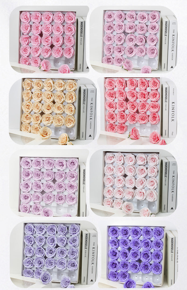 Taixi wholesale seven-layer awakening soap flower rose head simulation immortal flower rose handmade DIY bouquet material