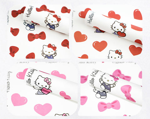 Cartoon KT Cat Wrapping Paper White Kraft Paper Thickened Cute Cat Florist Floral Handmade DIY Material