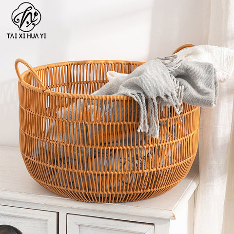 Round laundry bucket Bedroom laundry basket Living room Toy sundries storage basket Bath towel basket Hotel towel basket