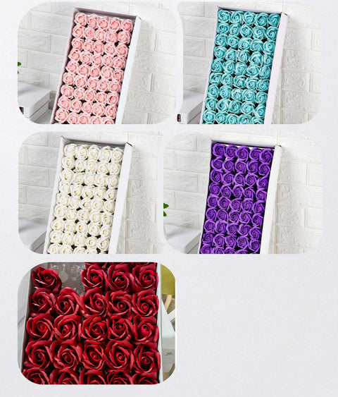 Valentine's Day gift simulated rose gift box with base three-layer soap flower handmade material package soap flower wholesale