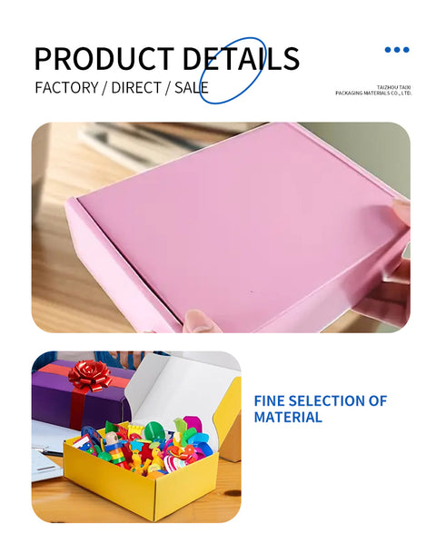 Hot Custom Pink Corrugated Collapsible Shipping & Gift Box Mailer with Matt Lamination Portable Reusable Packaging